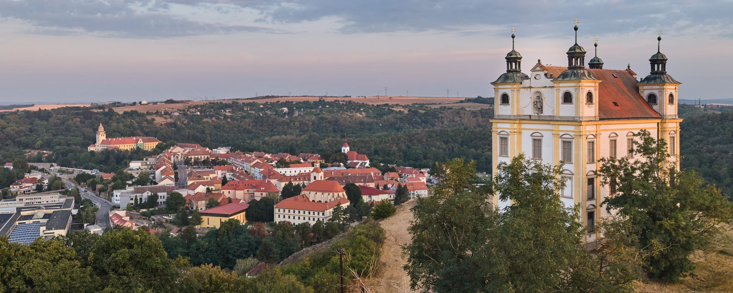 Moravský Krumlov s kaplí svatého Floriána